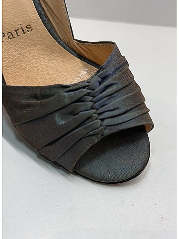 Christian Louboutin Black Gray Vintage Slingback Heels Size EU (IT) 35 1/2 / US 5 1/2