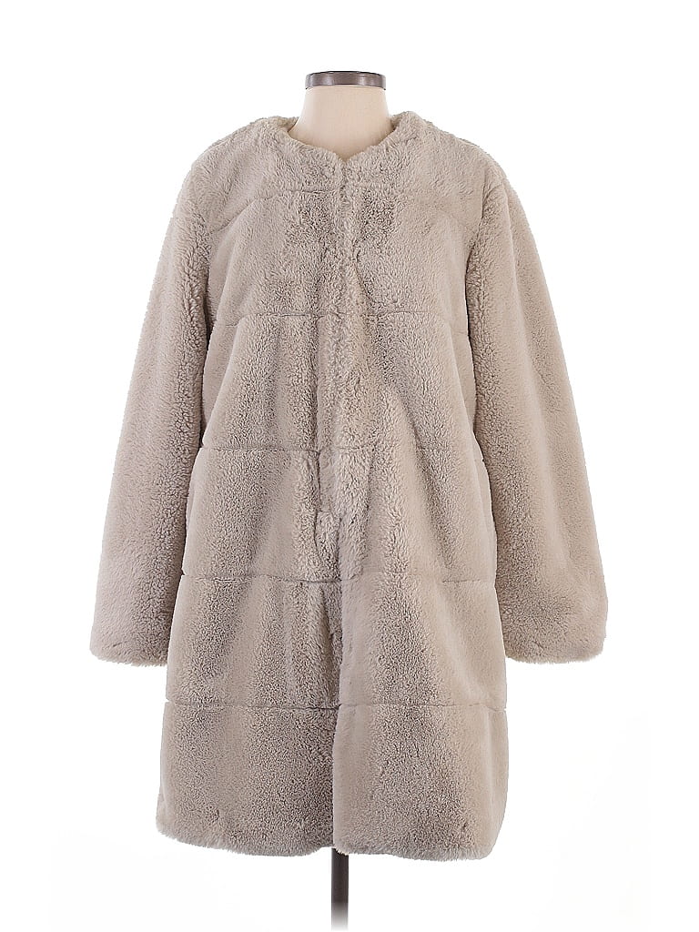 MNG 100% Polyester Gray Ivory Coat Size S - photo 1