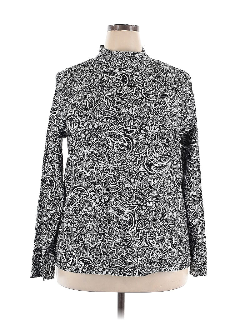 Pre-owned Studio Works Long Sleeve Turtleneck In Silver