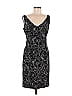 Spiegel Graphic Black Cocktail Dress Size 8 - photo 1