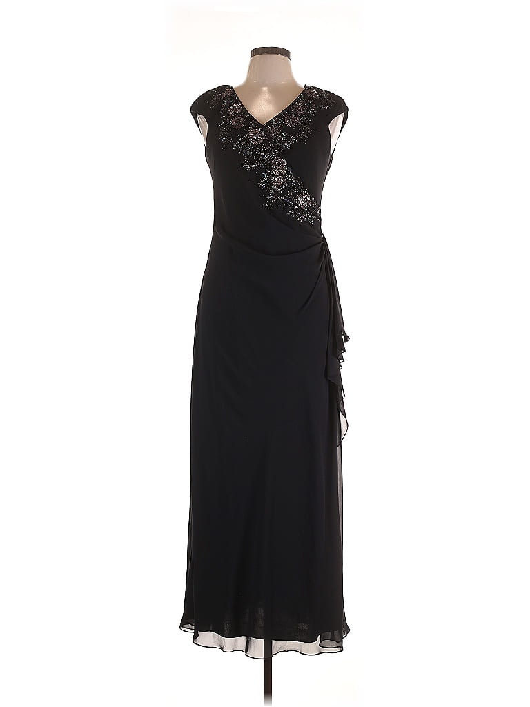 Alex Evenings 100% Polyester Black Cocktail Dress Size 10 - photo 1