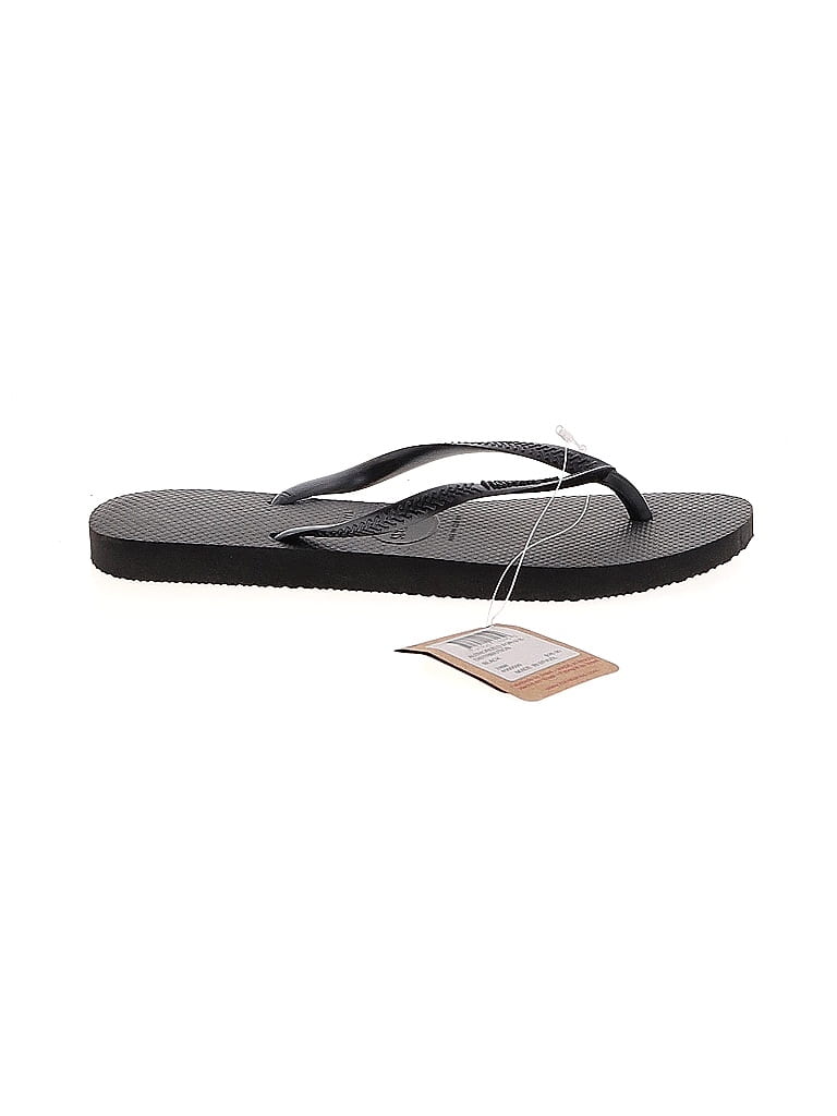 Havaianas Black Flip Flops Size 7 - photo 1
