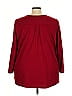 Woman Within Burgundy Red Long Sleeve Henley Size 3X - photo 2