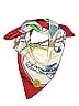 Céline 100% Silk Ivory Red Silk Scarf One size - photo 1