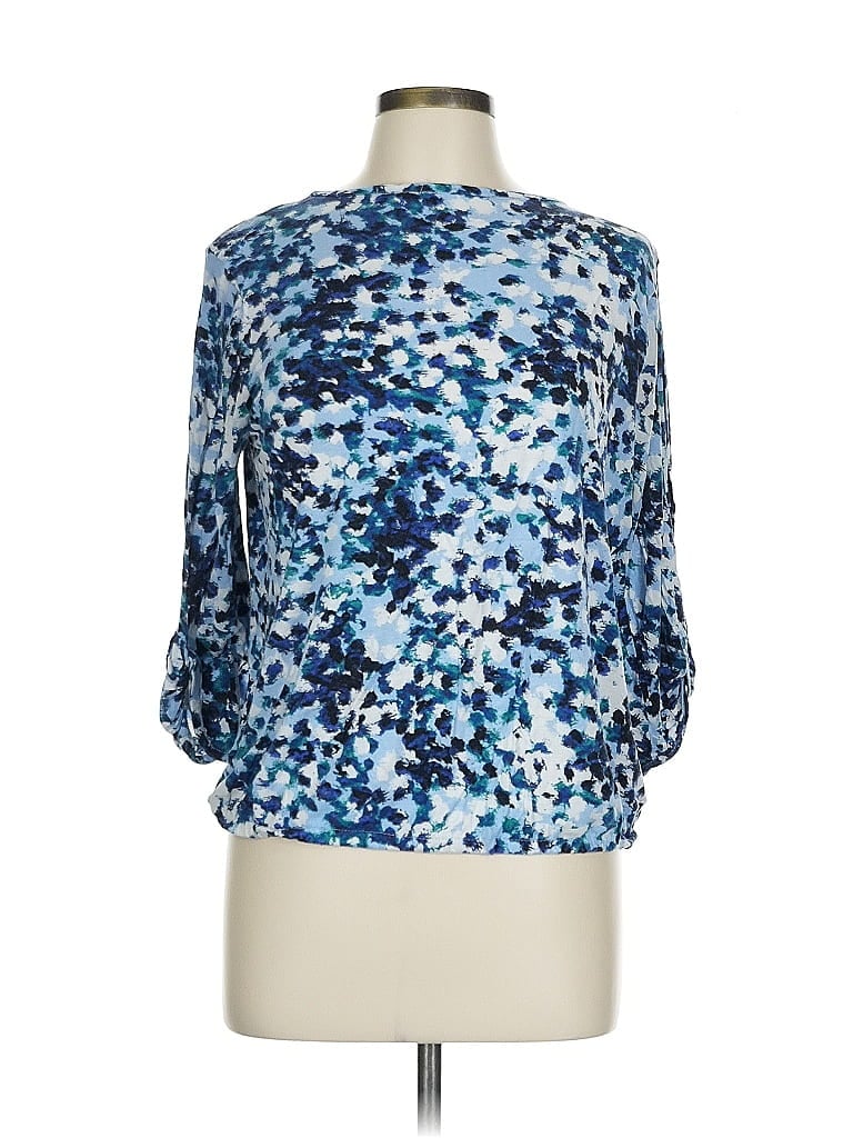 Pre-owned Assorted Brands 3/4 Sleeve Blouse In Blue