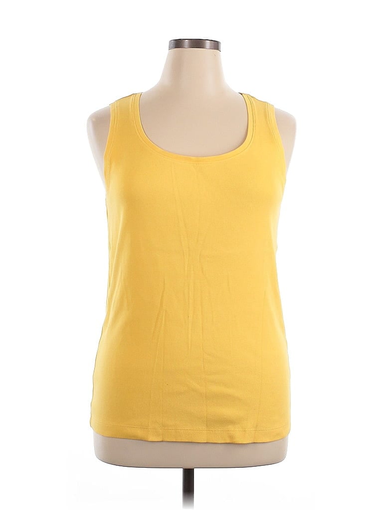 Pre-owned Chico's Sleeveless T-shirt In Yellow