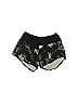 Oiselle Tropical Black Green Athletic Shorts Size 4 - photo 1