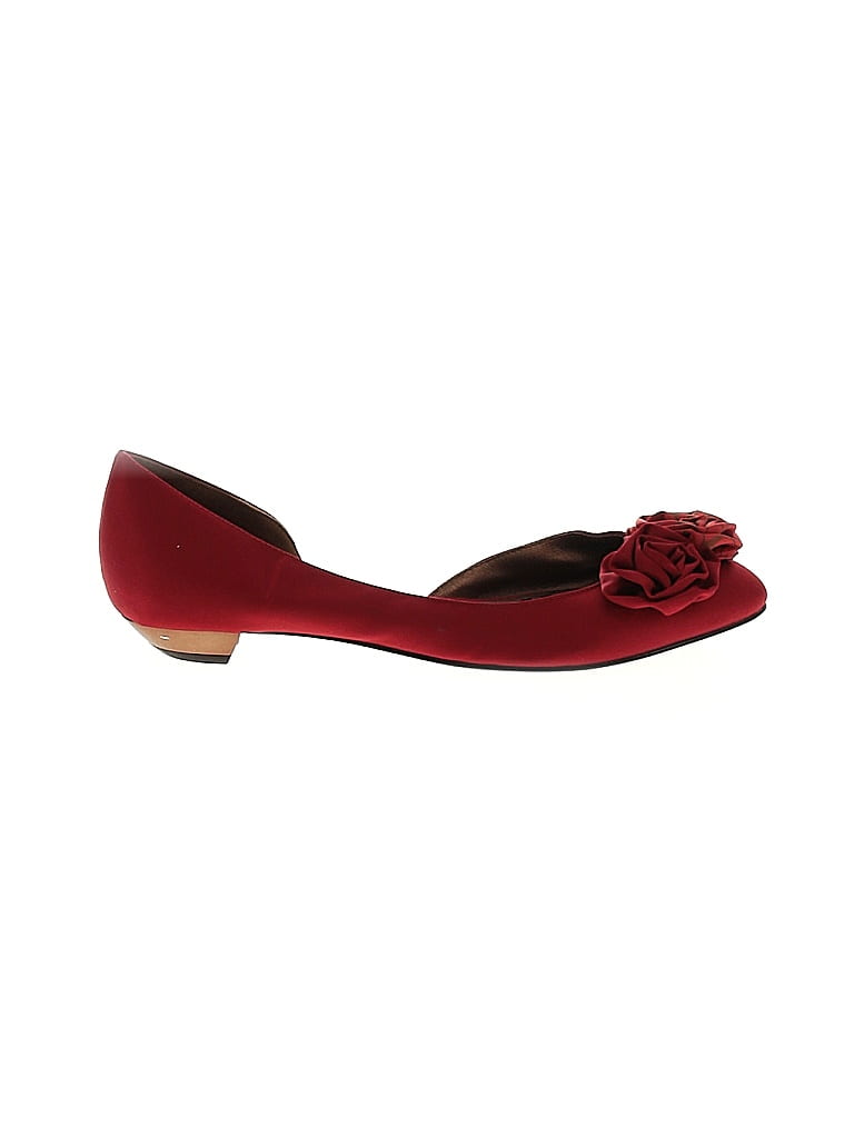Coach 100% Leather Red Flats Size 7 1/2 - photo 1