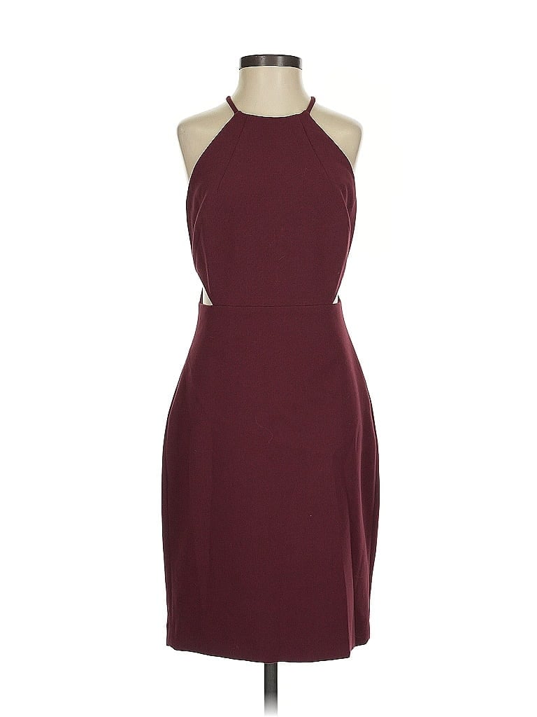 Pre-owned Intermix Cocktail Dress In Burgundy