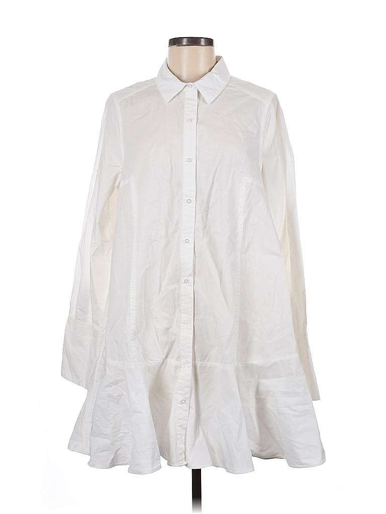Free People 100% Cotton White Casual Dress Size M - photo 1