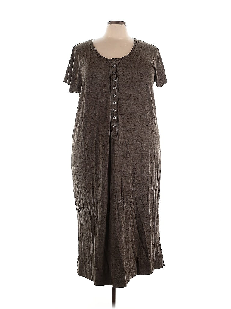 Roaman's Brown Casual Dress Size 22 - photo 1