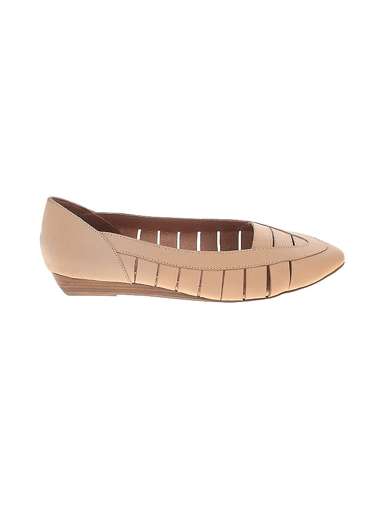 Jeffrey Campbell 100% Leather Tan Flats Size 9 - photo 1