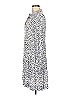 Ganni 100% Viscose Animal Print Silver Casual Dress Size EU 38 / US 8 - photo 5
