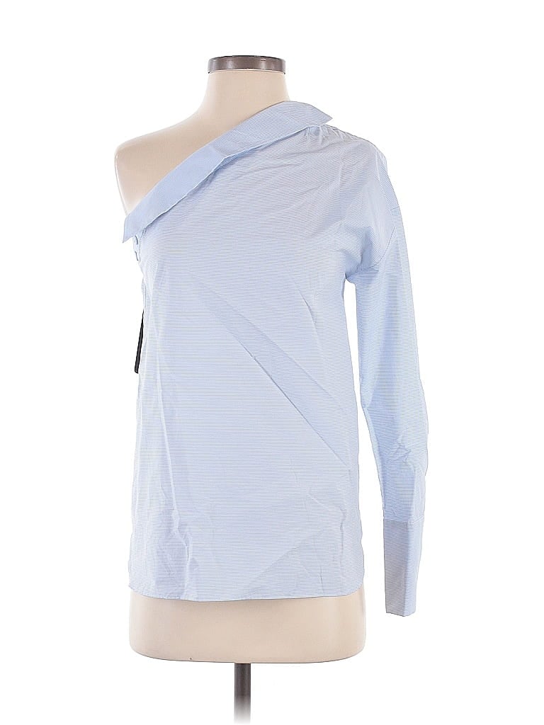 Click to view more detailed imagery on our partner's website Pre-owned Designers Remix Charlotte Eskildsen Long Sleeve Top Blue One Shoulder Neckline Tops