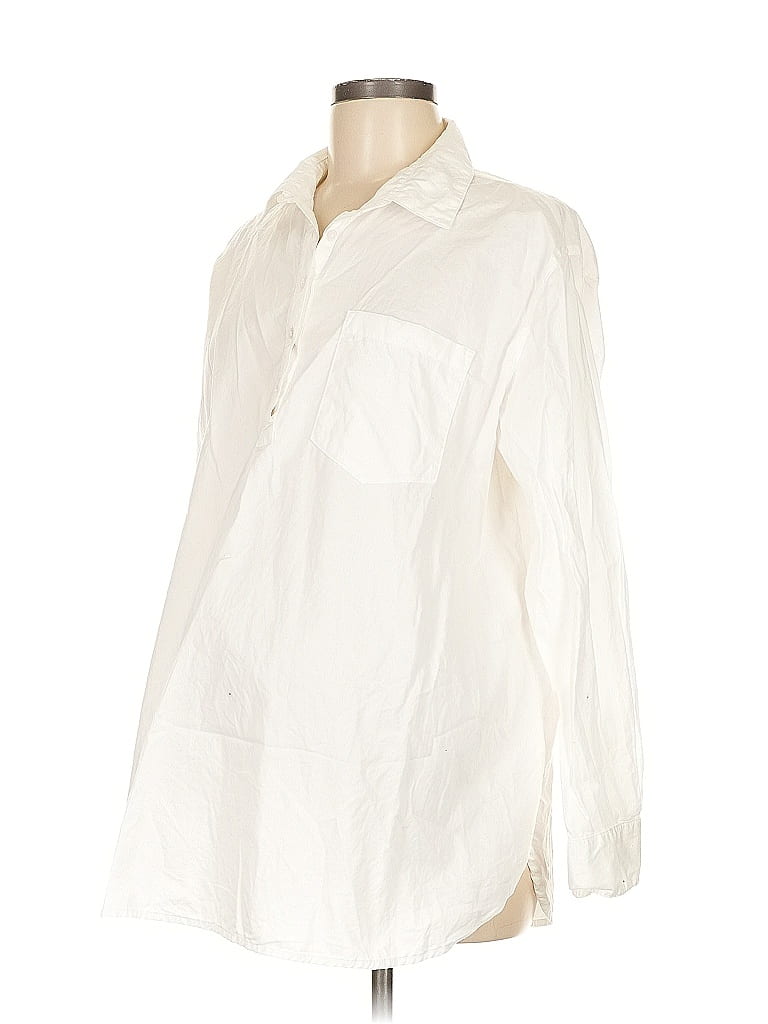 Old Navy - Maternity 100% Cotton Ivory 3/4 Sleeve Button-Down Shirt Size M - photo 1