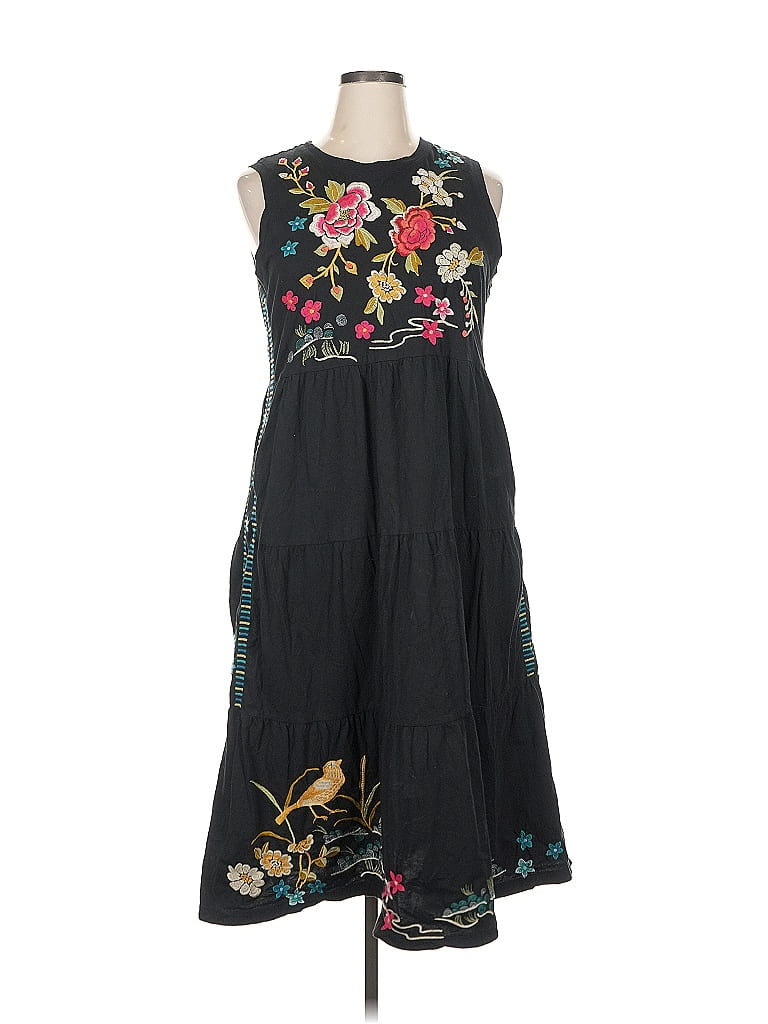 Johnny Was 100% Polyester Black Casual Dress Size XL (petite) - photo 1