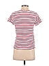 Cinq à Sept 100% Cotton Stripes Red Short Sleeve T-Shirt Size S - photo 2