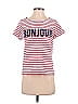 Cinq à Sept 100% Cotton Stripes Red Short Sleeve T-Shirt Size S - photo 1