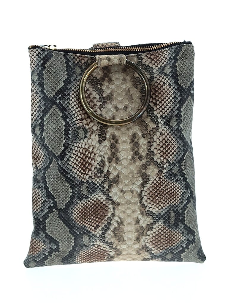 Oliveve Animal Print Gray Tan Satchel One size - photo 1
