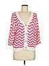 Pol Chevron-herringbone Pink Cardigan Size M - photo 1