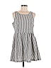 Pol Stripes Gray Casual Dress Size L - photo 1