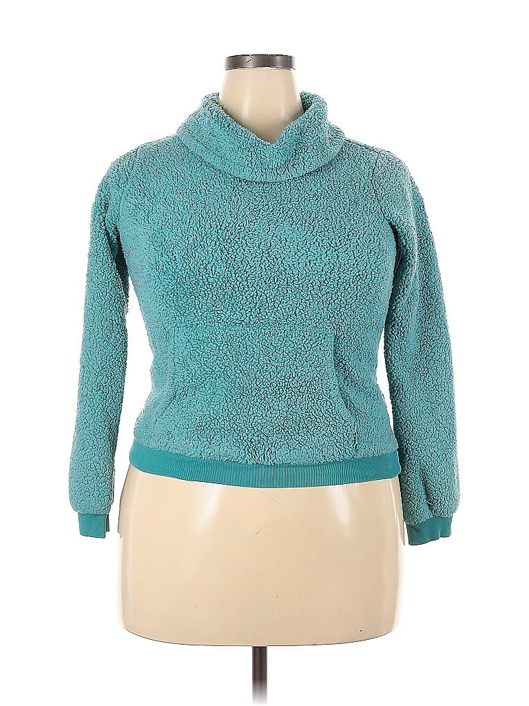 Pre-owned Lands' End Fleece Jacket In Blue