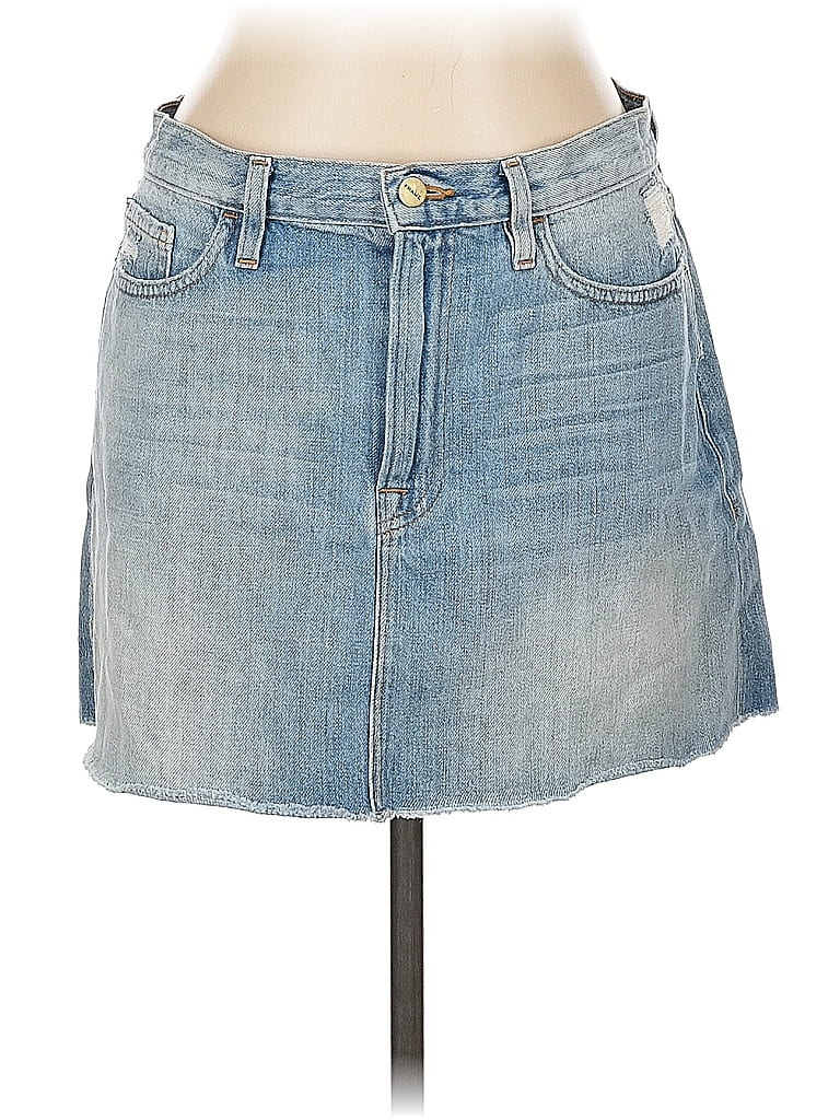 FRAME Denim 100% Cotton Blue Denim Skirt Size 30 waist - photo 1