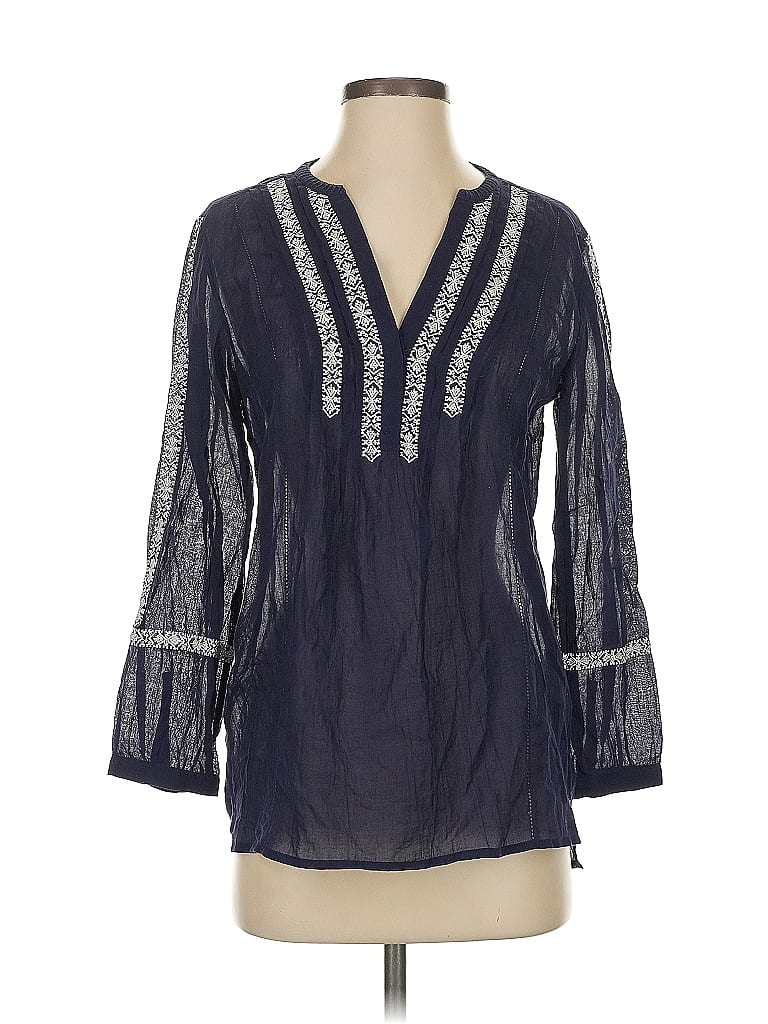 Pre-owned Paige 3/4 Sleeve Blouse In Blue