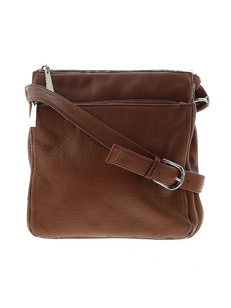 Wilsons Leather 100% Leather Brown Leather Crossbody Bag One size - photo 1