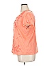 Johnny Was 100% Cotton Floral Orange Short Sleeve Blouse Size XL - photo 5