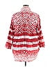 Phases 100% Cotton Red 3/4 Sleeve Button-Down Shirt Size 2X - photo 2