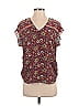Tiny Burgundy Short Sleeve Blouse Size S - photo 1