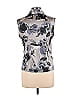 Piazza Sempione Floral Silver Sleeveless Silk Top Size EU (IT) 46 / US 10 - photo 2