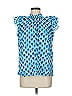 Sail to Sable 100% Cotton Blue Short Sleeve Blouse Size M - photo 1