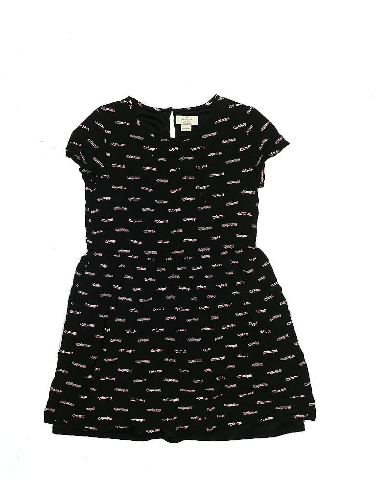 Kate Spade New York 100% Rayon Hearts Black Dress Size 14 (big kids) - photo 1