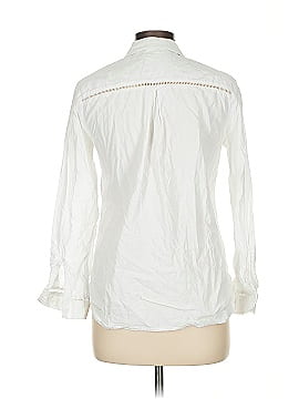 Universal Thread Solid Ivory Long Sleeve Button-Down Shirt Size S