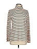 T by Talbots Stripes Tan Turtleneck Sweater Size M - photo 1