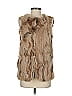 Adrienne Landau 100% Rabbit Hair Brown Vest Size S - photo 1