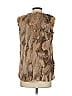 Adrienne Landau 100% Rabbit Hair Brown Vest Size S - photo 2