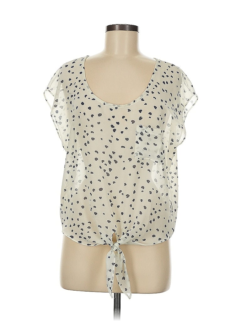 TIMING Pre-owned Short Sleeve Blouse In White