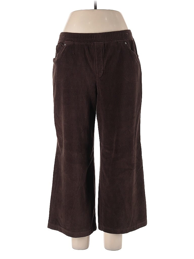 Pre-owned Quacker Factory Casual Pants In Brown