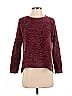 Pink Rose 100% Polyester Tweed Burgundy Pullover Sweater Size XS - photo 1