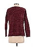 Pink Rose 100% Polyester Tweed Burgundy Pullover Sweater Size XS - photo 2