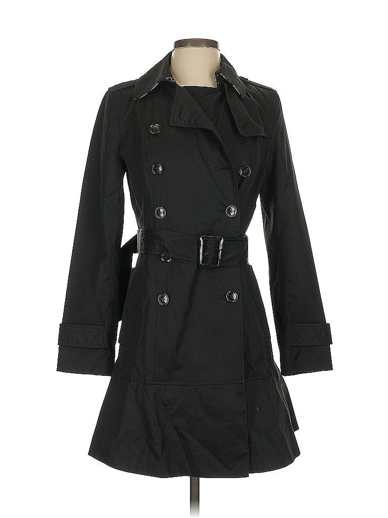Banana Republic 100% Cotton Black Trenchcoat Size XS - photo 1