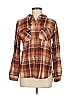 Carhartt 100% Cotton Plaid Brown Long Sleeve Button-Down Shirt Size M - photo 1