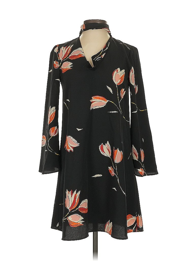 Pre-owned Zara Basic Casual Dress In Black