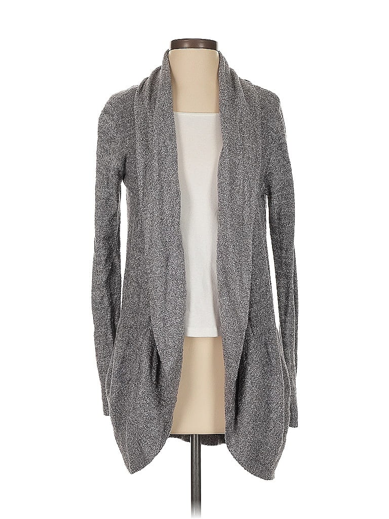 Pre-owned Barefoot Dreams Cozychic Lite Cardigan Sweater In Gray