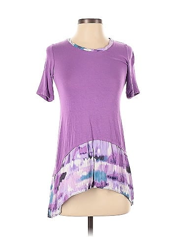 LOGO by Lori Goldstein Short Sleeve Blouse (view 1)