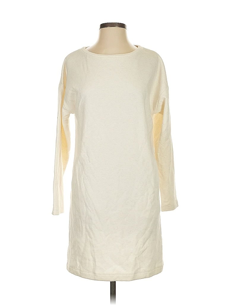 Pre-owned Lou & Grey Casual Dress In White