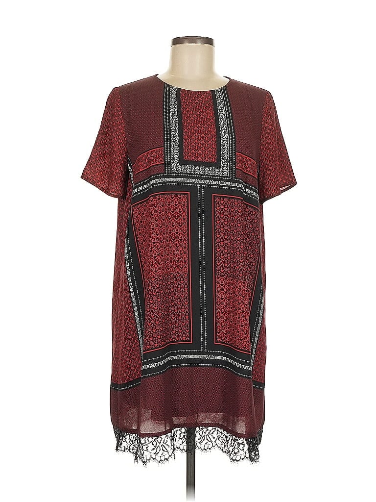 Pre-owned Express Outlet Casual Dress In Burgundy